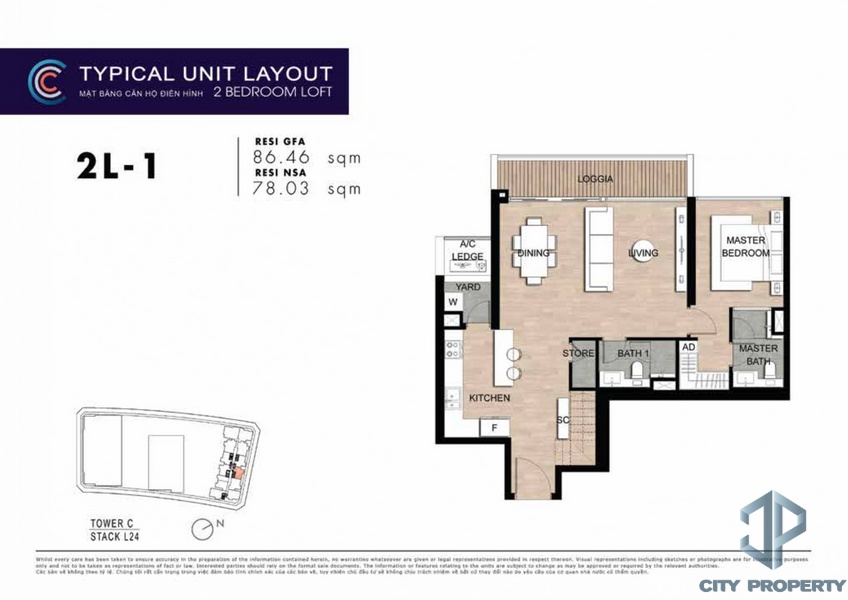 mặt bằng layout the crest